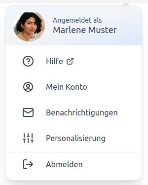 Über das Avatar-Menü gelangt man zu den Benachrichtigungen